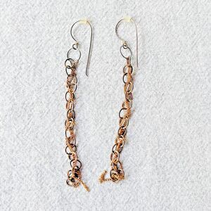 Handmade Multi-Chain Drop Dangle Earrings - French Wire Backs - Estate Jewelry